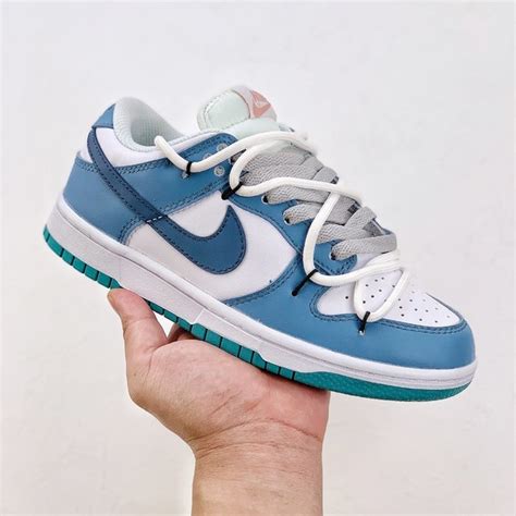 nike dunk blauw grijs